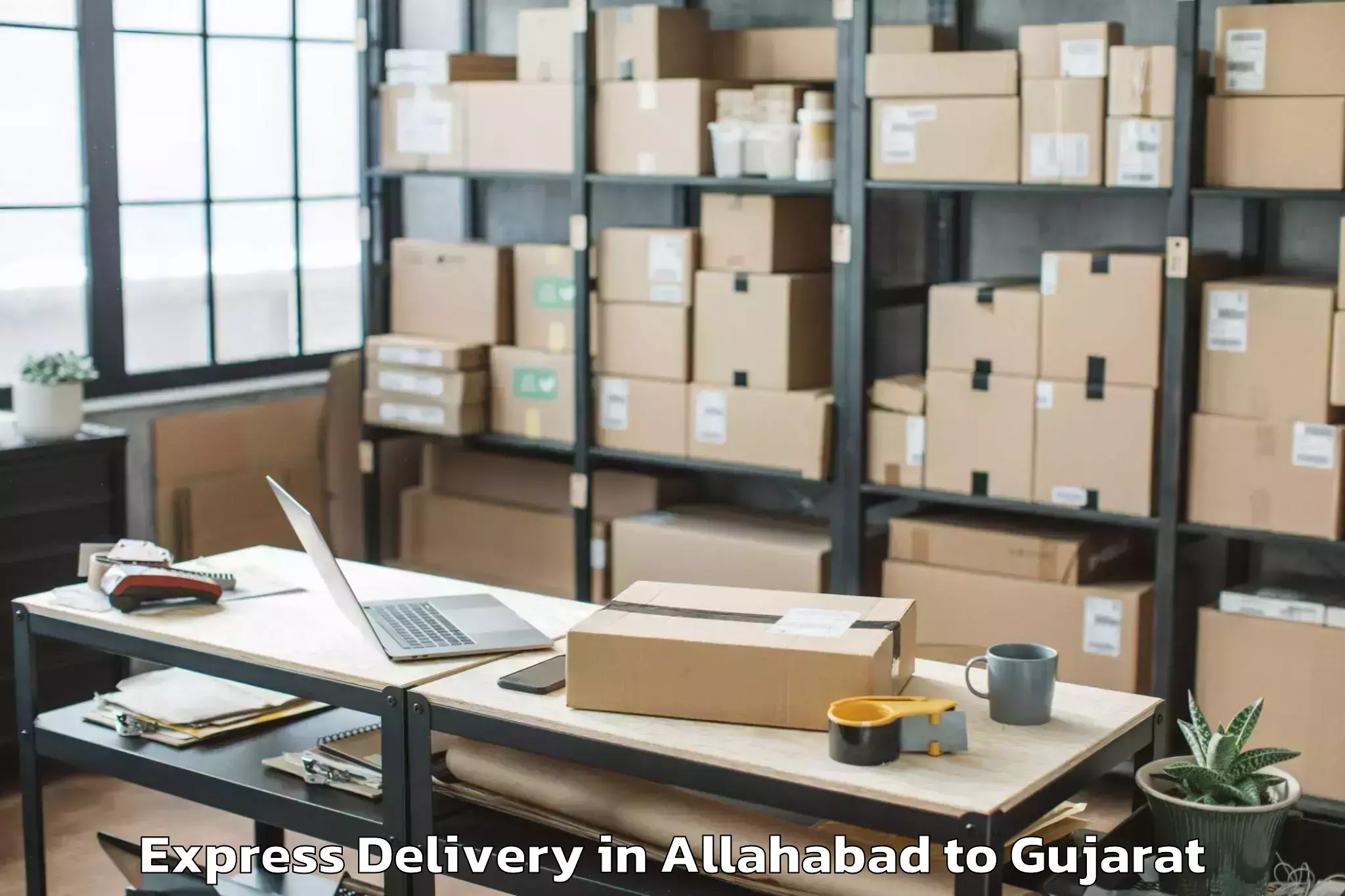 Get Allahabad to Lunavada Express Delivery